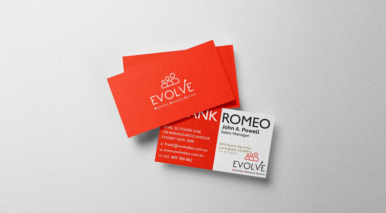 Evolve Business Advisory Business Cards