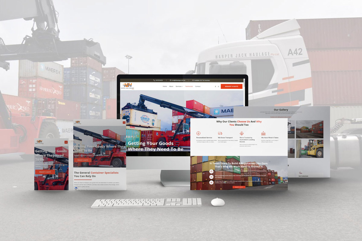 Tailor made web design solutions for freight forwarders and logistics companies in prestons